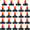 Upgraded Three-Way Atomizing Nozzle for 1/4 Inch Irrigation Tubing, 24 Pcs Adjustable Micro Spray Irrigation Emitters with Integrated 1/4 Inch Tee...