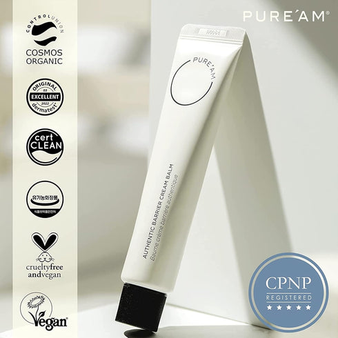 PURE’AM Authentic Barrier Cream Balm, Hydrating Face Moisturizer for Dry & Sensitive Skin, Korean Skincare Moisturizer, Vegan, 1.0 Fl Oz, 30 ml...