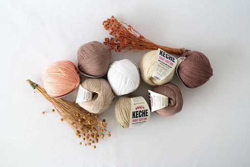 Keche Cotton Yarn, 60% Cotton 40% Acrylic Yarn, Soft Cotton Yarn for Crochet and Knitting, Amigurumi Yarn 1 Skein/Ball 1.76 Oz (50g) / 180 Yrds (1...
