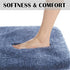 Suchtale Bath Rug for Bathroom Non Slip Bathroom Mat (20 x 32, Blue) Water Absorbent Soft Microfiber Shaggy Bath Rug Machine Washable Bath Mat for...