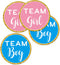 Gold Gender Reveal Stickers- 80 Pack Team boy and Team Girl Baby Shower Sticker Labels, Perfect Gender Reveal Party Supplies, 2 Inch....