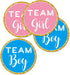 Gold Gender Reveal Stickers- 80 Pack Team boy and Team Girl Baby Shower Sticker Labels, Perfect Gender Reveal Party Supplies, 2 Inch....