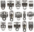 WOCRAFT 100 pcs Clasp Bail beads Charms,Bail Tube Beads, Loose Spacer Bead,Bead Hanger Charm for Jewelry Making DIY Necklace Bracelet...