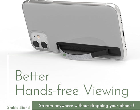 Swappable Ultra-Thin Phone Grip - Convertible Grip Holder Fits Most iPhone and Android Cases, Strap Holder Compatible with Wireless Chargers and C...