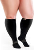 Plus Size Compression Socks Wide Calf- Copper Infused Graduated (Black, XXL)...