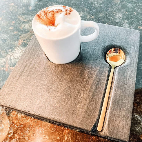 6 PCS Black Coffee Spoons, 18/8 Stainless Steel Espresso Spoons, 5.2 Inches Vogue Mini Tea Spoon, Cappuccino Stirring Small Spoon for Dessert, Ice...