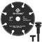 3 Inch Cut Off Wheel with 1/4" Mandrel Adapter for Die Grinder, 3/8" arbor Tungsten Carbide Blade Cutting Wheel for Drill, for Wood/Nails/Plastic/...