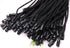 Tupalizy Black Cotton Gift Clothing Price Tag String Hanging Rope Snap Lock Pin Loop Fastener Hook Ties for Luggage Label Attachment,7.5 Inch, 100...