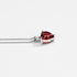MichooyelS925 3.6 cttw Rhodolite Garnet Pendant Necklace Heart Solitaire Gemstone Sterling Silver Valentine's Day Wedding Birthstone Jewelry For W...