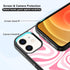 Cute Trendy Aesthetic Pink Water Ripple Wave Pattern Black Phone Case for iPhone 12 Mini Case for Kids Girls Teen Girls Women - 5.4 Inch...