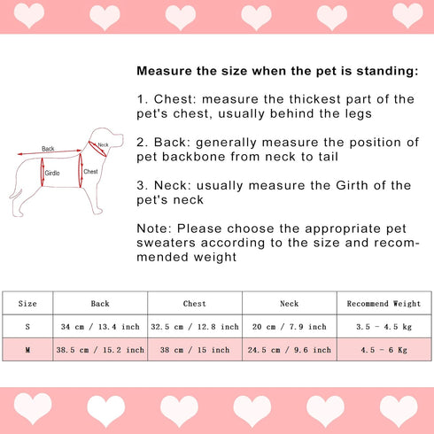 Pet Dog Knitted Sweaters Knitwear Turtleneck Pajamas Soft Winter Warm Puppy Valentine Clothing Christmas Clothes Heart Doggie Apparel for Cats Dog...