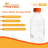Glass Media Bottle 1000ml Round Storage Bottles 3.3 Borosilicate Glass Regent Bottles with PP GL45 Screw Cap 1 Piece...