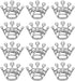 ULTNICE 12pcs Tiara Crown Brooch Pin Wedding Party Pageant Brooch (Silver)...