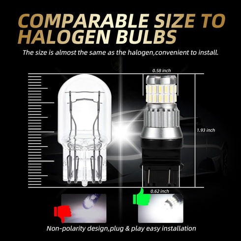 3157 Led Bulb,Reverse Light Bulb,Car Accessories Super Bright Low Power 3157 4157 3057 3156 LED Bulbs with Projector,Brake Stop Tail,Led Tail Ligh...