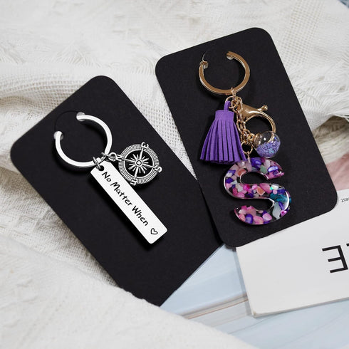 Temlum 100 Pcs Keychain Display Cards with Self-Sealing Bags, 3'' x 4.7'' Keychain Cards Holder for Display Keyring Cards Jewelry Packaging Suppli...