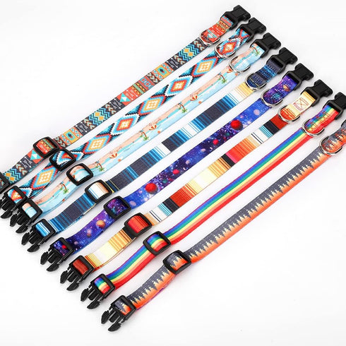 Dog Collar with The Diamond Pattern for Small Medium Large Dogs, Adjustable Soft Puppy Collars with Quick Release Buckle (M Neck 13.0''-19.7'')...