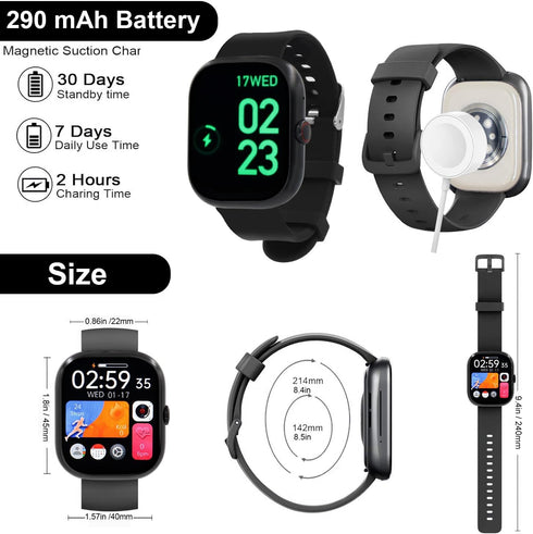 Smart Watch (Answer/Make Calls), 2.01" Smart Watches for Men 110+Sport Modes Fitness Watch with Sleep Heart Rate Monitor, Pedometer, IP68 Waterpro...