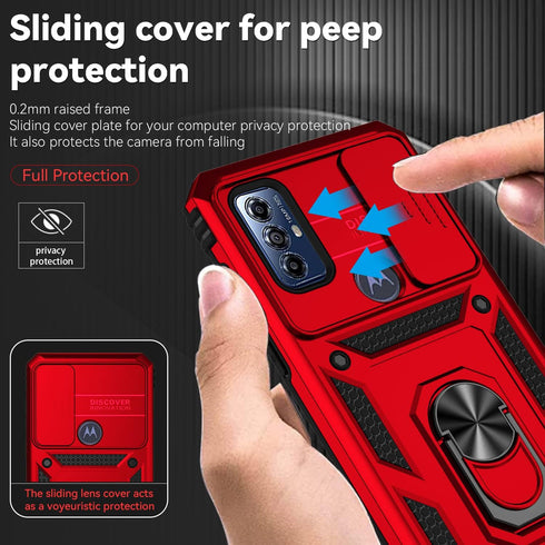 SunStory for Motorola Moto G Play 2023 Case,Moto G Pure Case, Moto G Power 2022 Case with HD Screen Protector & Slide Camera Cover & Kickstand, [M...
