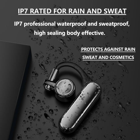 Bluetooth earpiece V5.4 single ear bluetooth headset, with noise cancellation and microphone compatible, talk time of 35 hours bluetooth phone hea...