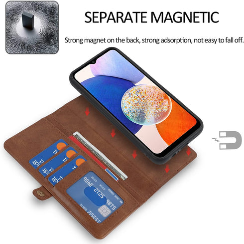 Asuwish Phone Case for Samsung Galaxy A54 5G Wallet Detachable Cover with Tempered Glass Screen Protector and Leather Flip Credit Card Holder Cell...