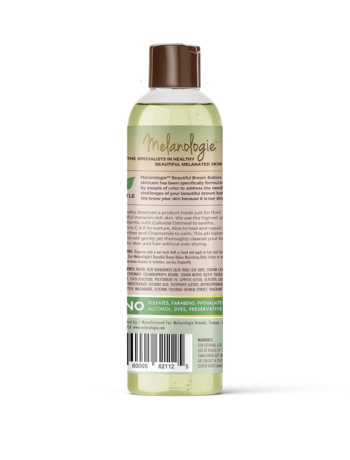 Beautiful Brown Babies Nourishing Gentle Baby Skin and Hair Cleanser, Sulfate-, Paraben-, Phthalate- & Dye-Free, Hypoallergenic, Oatmeal & Aloe 12...