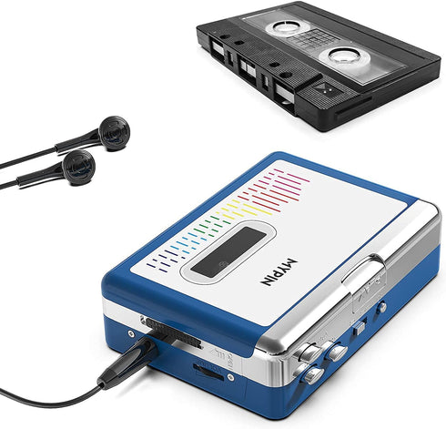 Bluetooth Cassette Player with Headphone, Tape Player Bluetooth Output to Headphone/Speaker,Walkman Portable Cassette Tape Player 2 AA Battery or ...