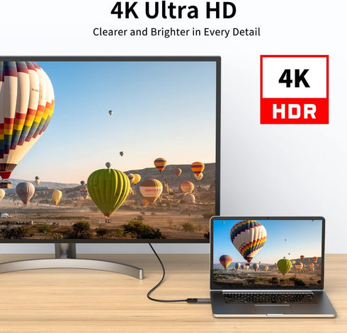 Displayport to HDMI Adapter 4K 24K Gold Plated Displayport DP to HDMI Female Converter?Uni-Directional Display Port to HDMI Converter Compatible f...