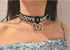 Black Pentagram Choker Collar For Women, Punk Gothic Vagen Leather Collar With Name Letters Adjustable Spiked Necklace...