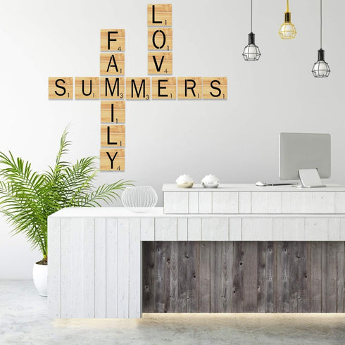 26pcs Scrabble Style Letters Stencil, Reusable Scrabble Letters for Wall Decor, DIY Crafts, Painting and Family Names (5 inch)...