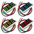 4PCS 0.28 Inch Two-Wire DC LED Digital Voltmeter 2.5V-30V Mini Digital Voltmeter Mix 4 Colors- Red/Green/ Blue/Yellow...