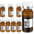 Empty Sterile Vial Sealed with Butyl Rubber Stopper and Flip Top Closure,Type 1 Borosilicate Glass Tubing,Individually Packed (10mL 8Pcs (Amber))...