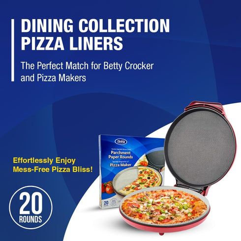 Round Disposable Non-Stick Air Fryer Parchment Paper for 12 Inch Pizza Maker - Oil Resistant, Waterproof Baking Paper (20 COUNT)...
