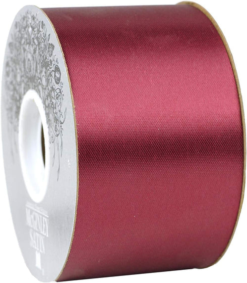 McGinley Mills 2.5" W Acetate Satin Ribbon, Burgundy Red, 50 Yard Spool...