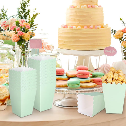36Pcs Sage Green Mini Popcorn Boxes Green Popcorn Buckets Candy Favor Boxes for Movie Night Party Supplies, 2.2 x 4.2 x 3in...
