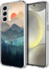 Fashion Case for Samsung Galaxy S24, Mountain Landscape Sunrise Aesthetic Mountain Sunset Shockproof Design Pattern Slim Soft Protective Clear Cas...