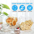 Uiifan 1 Piece Hexagonal Plastic Candy Jar with Lid Cookie Jar Clear Hexagonal Candy Containers for Snacks, Cookies, Dog Food, Craft and Sewing Su...