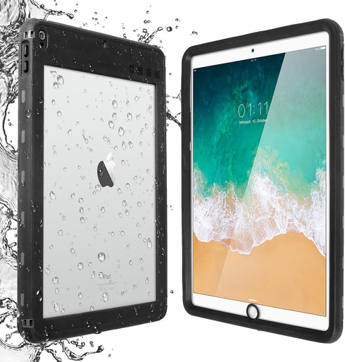 AICase iPad Pro 10.5 IP68 Waterproof, 360 Degree All Round Protective Ultra Slim Thin Dust/Snow Proof with Lanyard 2017-Black...