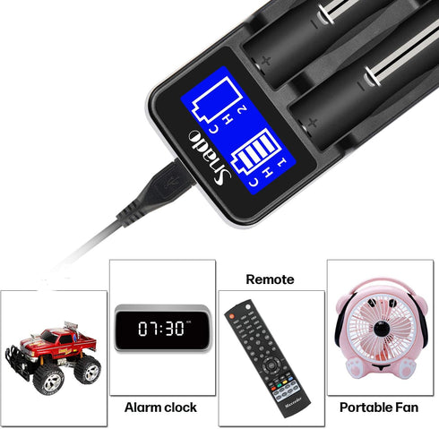 Intelligent Charger, Snado LCD Display Universal Smart Charger for Rechargeable Batteries Li-ion Batteries 18650 18490 18350 17670 17500 16340 145...