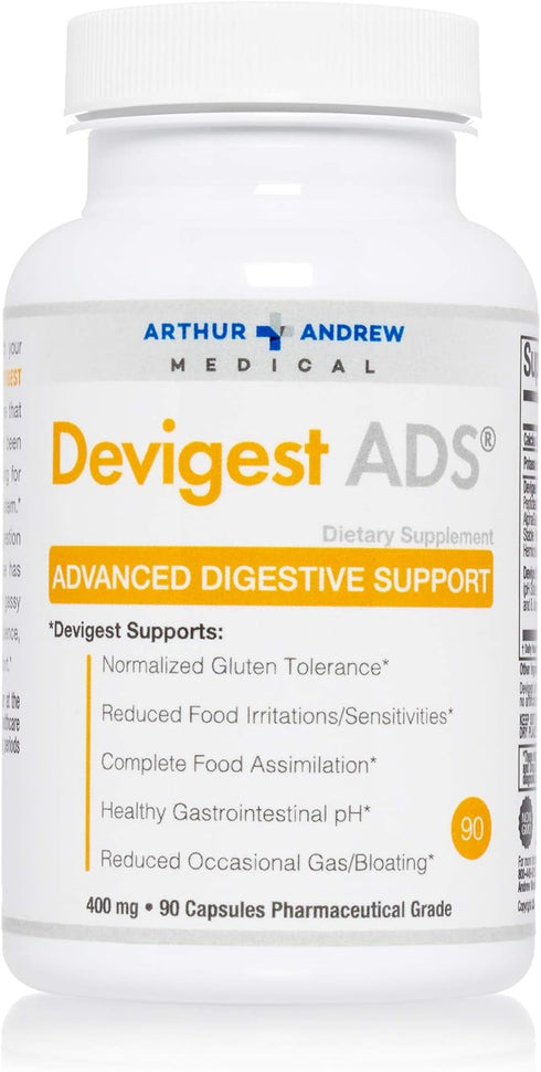 Arthur Andrew Medical - Devigest ADS, Advanced Digestive Support, Relief for Lactose Intolerance and Casein Sensitivities, Vegan, Non-GMO, 90 Caps...