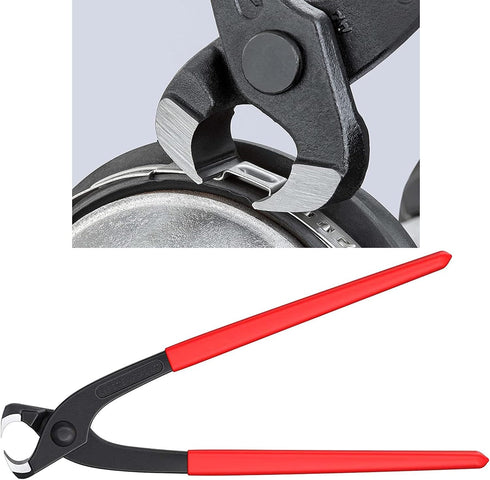 9 inch Ear Clamp Pliers Carbon Steel Ear Clamp Pincer Tool Single Ear Clamp Pincers Crimping Tool Remove Clamp Crimp Pliers Nail Puller Tool...
