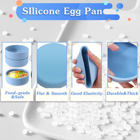 Silicone Air Fryer Egg Pan, Individual Egg Bite Maker Reusable Egg Molds, Microwave Egg Cooker, BPA Free Air Fryer Accessories, Dishwasher Safe, M...
