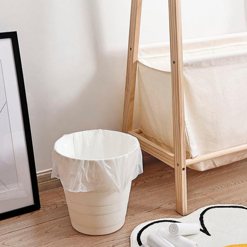 Small Trash Bags 4 Gallon - 100 Count 4 Gallon Trash Bag, Small Garbage Bags for Office Bedroom Bathroom Trash Bags, White 4 Gal Small Trash Can L...