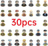 WW2 Soldier Minfigures Toy for Kid, 30 National Military Figures American German British Italian French Other National Figures Battle Playset, For...