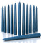 CANDWAX 8 inch Tapered Candles - Set of 12 Dripless Dinner Candles - Dark Blue...