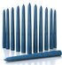 CANDWAX 8 inch Tapered Candles - Set of 12 Dripless Dinner Candles - Dark Blue...