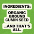 FreshJax Organic Ground Cumin Powder (4.0 oz Large Bottle) Non GMO, Gluten Free, Keto, Paleo, No Preservatives Certified Organic Cumin Seeds Powde...