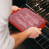 MMUGOOLER Microwave Easy Bacon Maker/Cooker with Lid, Safety, Quick and with No Mess, 11.3“ L x 9.0" W x 2.4" H- Red...