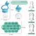 Baby Fruit Food Feeder Breastmilk Popsicle Molds for Teething Relief, Introduce New Foods, Silicone Freezer Tray with Lid, includes 6 Food Pacifie...