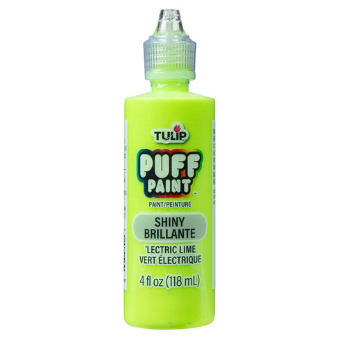 TULIP Puff Paint Slick Lectric Lime 4 Fl Oz (Pack of 1)...
