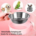 Crate Water Bowl No Spill Water Bowl for Dog Crate Kennel Water Bowl Hanging Pet Cage Bowls with Bolt Holder for Dog, Puppy, Cat, Rabbit, ect?PINK...